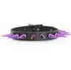 Rivithead Purple Spiked Leather Choker