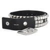 Pyramid studs and Eyelet Black Leather Belt