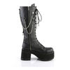 Ranger-303 black platform boots with chains