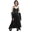 Ravyn Black Velvet Gothic Dress with Arm Warmers