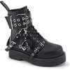 REBEL-52 Platform Combat Boots with Heart Charm