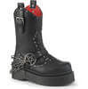 REBEL-56 Women's Skull Cowboy Combat Platform Boots