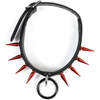 Red Spiked Choker with Black O-Ring