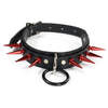 Red Spiked Choker with Black O-Ring
