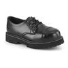 RIOT-03 Black Leather Steel Toe Men's Lace-up Shoes