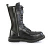 RIOT-12BK Black Leather 12 Eyelet Combat Boots