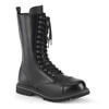 RIOT-14, Black Leather 14 Eyelet Combat Boots