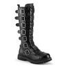 RIOT-21 Leather Combat Boots with Metal Plates