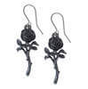 The Romance of the Black Rose Gothic Earrings
