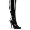 SEDUCE-2000 Black Patent Knee High Boots