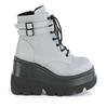 SHAKER-52 Grey Reflective Platform Boots