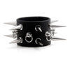 Spike and Mini O-ring Leather Wristband