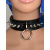 Single Ring -n- Spikes Leather Choker