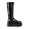 SLACKER-200 Black Patent Boots