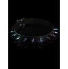 Leather choker with small multi colored spikes