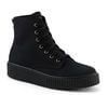 SNEEKER-201 - Black canvas sneaker boots