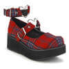 SPRITE-02 Red Plaid Maryjane Platform Shoes