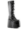 STACK-308 Black PU Platforms