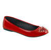 red patent flat boots