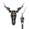 Undying Homage Coffin and Skeleton Necklace