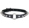 O-ring and Spike Leather Choker