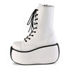 VIOLET-120 White Platform Boots