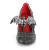 VIVIKA-32 Wingtip Bat Buckle Maryjane pumps