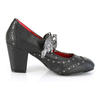 VIVIKA-32 Wingtip Bat Buckle Maryjane pumps
