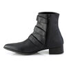 WARLOCK-50 Pointy Toe Coffin Buckle Boots