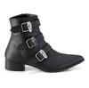 WARLOCK-50 Pointy Toe Coffin Buckle Boots