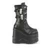 WAVE-150 Black Platform Boots