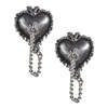 Witches Heart Earring Studs