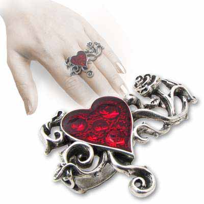 The Blood Rose Heart Pendant | Gothic Jewelry | Alchemy