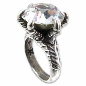 Intense Engagement Ring – Gothic Alchemy Swarovski Ring