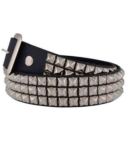 3 Row Pyramid Stud Belt