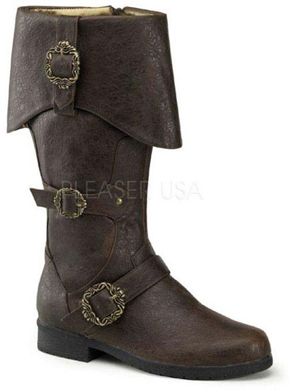 CARRIBEAN-299 Brown Buckle Boots