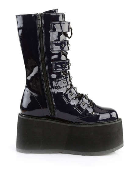 black jadon hologram platform boots