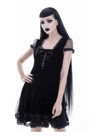 Delora - Velvet Gothic Dress | Shop Now | Rivithead.com