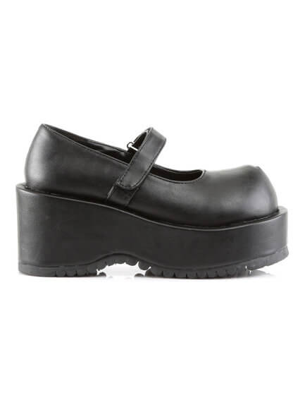 DOLLY-01 Black Platform Mary Jane shoes