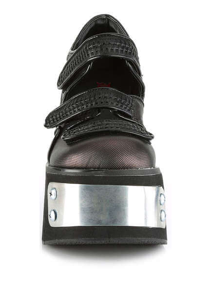 KERA-13 Pewter & Metal Plates Platform Shoes