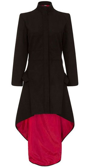 Medea Red Lined High-low Coat