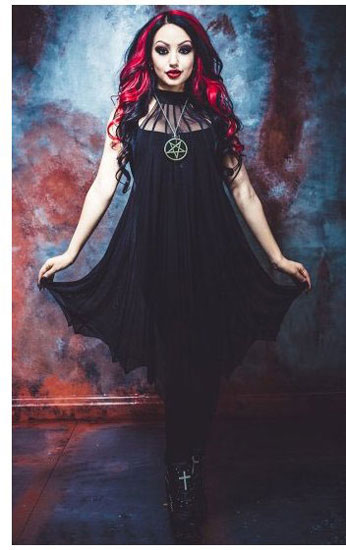 Medeina Bat Wing Gothic Dress