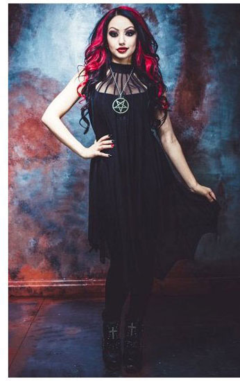 Medeina Bat Wing Gothic Dress