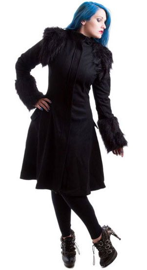 Morrigan Faux Fur Real Wool Coat