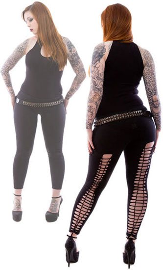 Gothic Kali Slashed Leggings