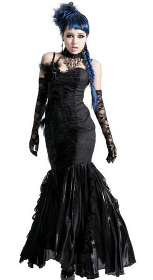 Peacock Black Feather Dress