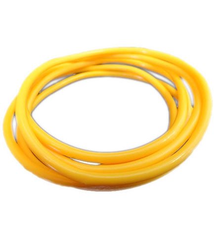 Yellow Rubber Bangle (Set of 6)