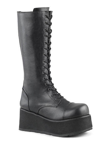TRASHVILLE-502 Black Platform Boots