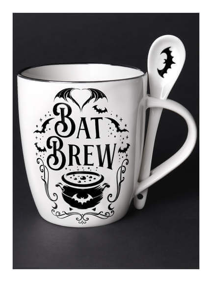 Bat Brew Mug and Spoon