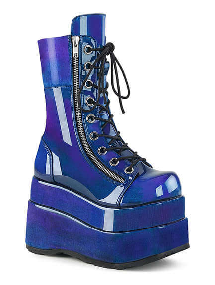 BEAR-265 Blue-Purple Platform Boots